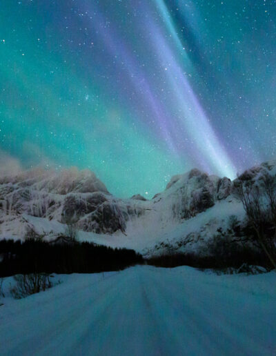 Paesaggio con aurora in Norvegia a Nusfjord di Erik Colombo - Social Norvegia - Rank Math